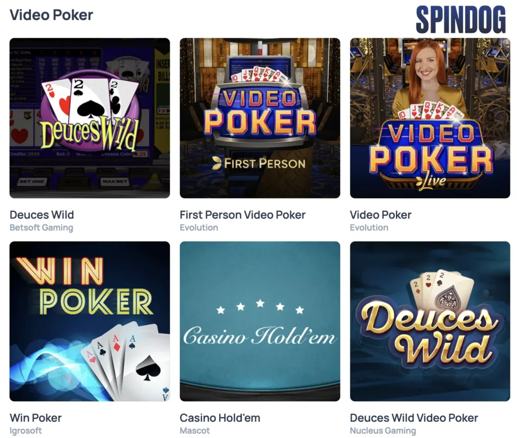 spindog video poker